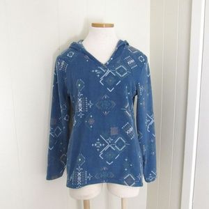 Navajo Fleece Hoodie Southwest Print Medium M